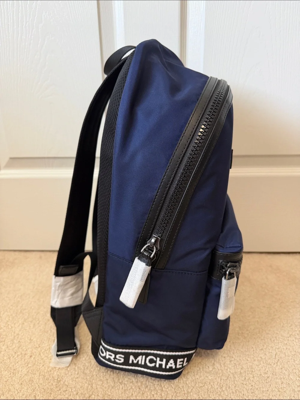 Michael Kors Navy and Black Compact Nylon Backpack